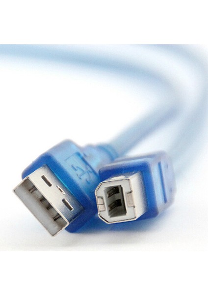 1 Adet 5m Tam Bakır Tel Çekirdekli Usb2.0 Veri Kablosu Şeffaf Mavi USB Baskı Kablosu Ofis Yazıcıları Için Uygun (Yurt Dışından) fırsatları