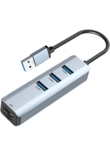 USB C Hub Splitter Ethernet RJ45 Gigabit Ethernet Adaptörü Ücretsiz Sürücü Usb-C Splitter Çoklu Bağlantı Noktası USB 3.0 Bağlantı Noktaları Dizüstü Bilgisayar Için (Yurt Dışından)