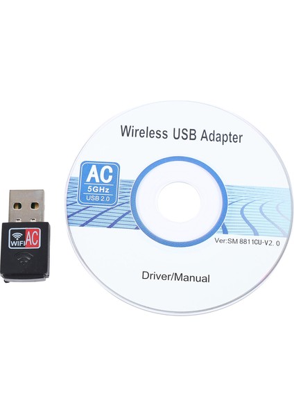 USB Wifi Adaptörü 600 Mbps Kablosuz Ağ Kartı Ethernet Antena Wifi Alıcısı USB Lan Ac Dual Band 2.4g 5 Ghz Pc Wi-Fi Dongle (Yurt Dışından)