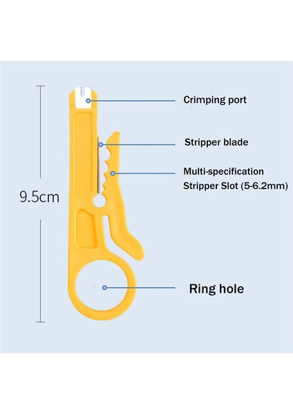 Çok Fonksiyonlu RJ45 Crimper Ağ Aracı Pense 6p 8p Kablo Ethernet Ağ Crimper Kesici Striptizci Pense Seti (Yurt Dışından)