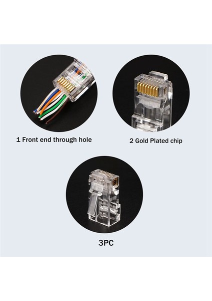 Çok Fonksiyonlu RJ45 Crimper Ağ Aracı Pense 6p 8p Kablo Ethernet Ağ Crimper Kesici Striptizci Pense Seti (Yurt Dışından)