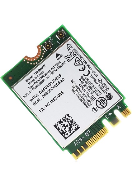 Çift Bant Için 7260 7260NGW Kablosuz-Ac Ngff 2x2 802.11AC 867 Mbps Wifi + Bluetooth Bt 4.0 Kablosuz Wlan M.2 Kartı (Yurt Dışından)