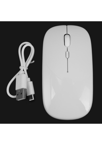 Şarj Edilebilir Bluetooth Kablosuz 4.0 + 2.4g Çift Modlu 2 In 1 Şarjlı Fare 1600 Dpi Ultra-Ince Ergonomik Taşınabilir Optik Fare Beyaz Için (Yurt Dışından) fiyatları