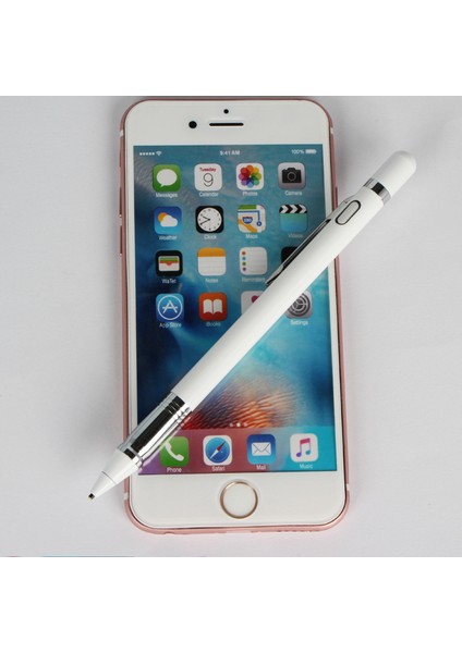 Kapasitif Stylus Basın Kalem Ekran Kalemi Taşınabilir Yüksek .45MM Aktif Tablet Kalemi Şık Boyama Şarj Edilebilir Kalem Için Pro Mini Için K-832 Beyaz (Yurt Dışından)