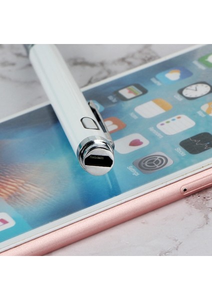 Kapasitif Stylus Basın Kalem Ekran Kalemi Taşınabilir Yüksek .45MM Aktif Tablet Kalemi Şık Boyama Şarj Edilebilir Kalem Için Pro Mini Için K-832 Beyaz (Yurt Dışından)