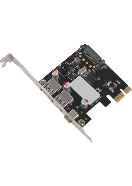 USB 3.1 Tip C Pcie Genişletme Kartı Pci-E 1 Tip C ve 2 Tip A 3.0 USB Adaptörü Pci Express Denetleyici Hub Masaüstü Bilgisayar Için (Yurt Dışından)