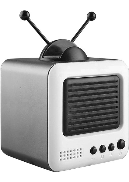 Mini Kablosuz Hoparlör Retro Bluetooth Hoparlör Tv Modelleme Kablosuz Mini Müzik Çalar ve Cep Telefonu Braketi (Yurt Dışından)