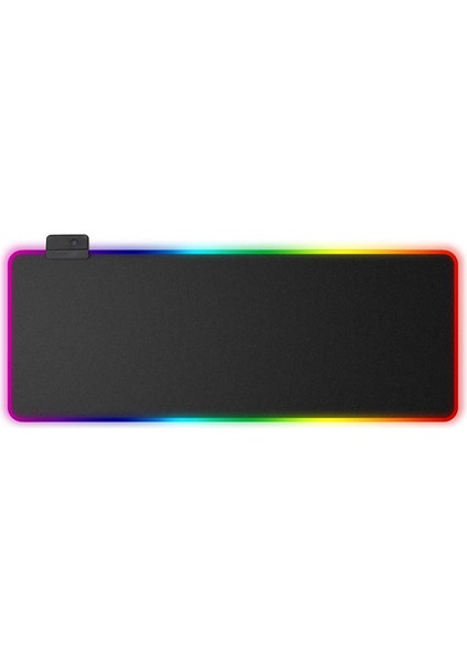 Rgb Oyun Mouse Pad LED Aydınlatma Bilgisayar Mat Büyük Klavye Masa Pedi Kauçuk Ofis Oyun Için Kaymaz (Yurt Dışından)