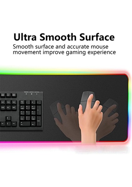 Rgb Oyun Mouse Pad LED Aydınlatma Bilgisayar Mat Büyük Klavye Masa Pedi Kauçuk Ofis Oyun Için Kaymaz (Yurt Dışından) modelleri