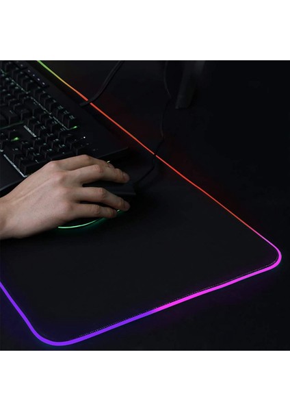 Rgb Oyun Mouse Pad LED Aydınlatma Bilgisayar Mat Büyük Klavye Masa Pedi Kauçuk Ofis Oyun Için Kaymaz (Yurt Dışından) fırsatları