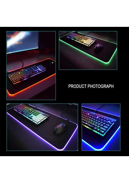 Rgb Oyun Mouse Pad LED Aydınlatma Bilgisayar Mat Büyük Klavye Masa Pedi Kauçuk Ofis Oyun Için Kaymaz (Yurt Dışından) indirimleri