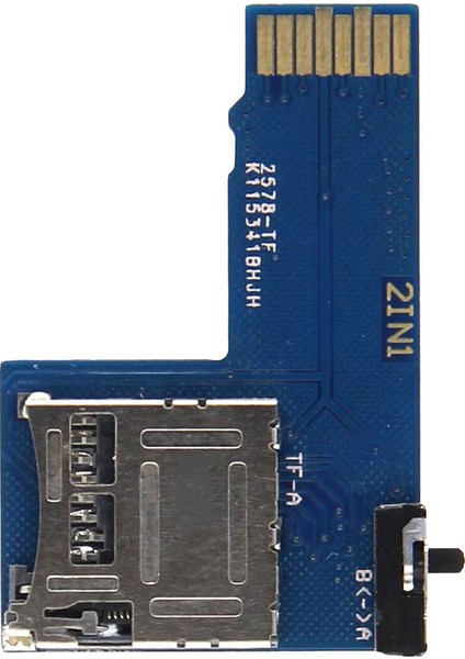 3 2'si 1 Arada Çift Tf Micro-Sd Kart Adaptörü Için Çift Sistem Çift Tf Kart Adaptörü Hafıza Kartı (Yurt Dışından)