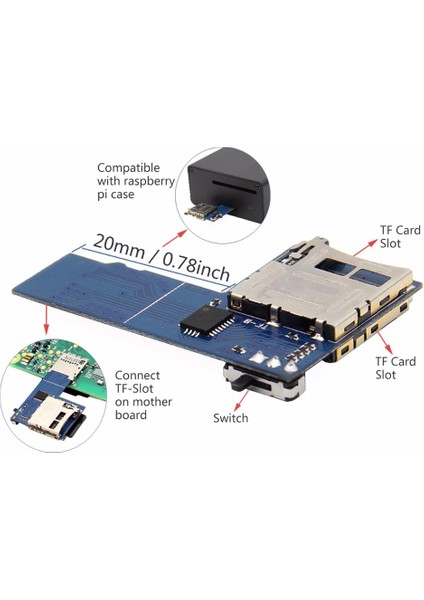 3 2'si 1 Arada Çift Tf Micro-Sd Kart Adaptörü Için Çift Sistem Çift Tf Kart Adaptörü Hafıza Kartı (Yurt Dışından)