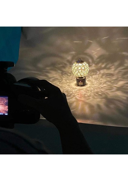 Yuvarlak Hollow Gölge Açık Kamp Glamping Fener Işık Atmosferi Için Kristal Abajur (Yurt Dışından) fiyatları