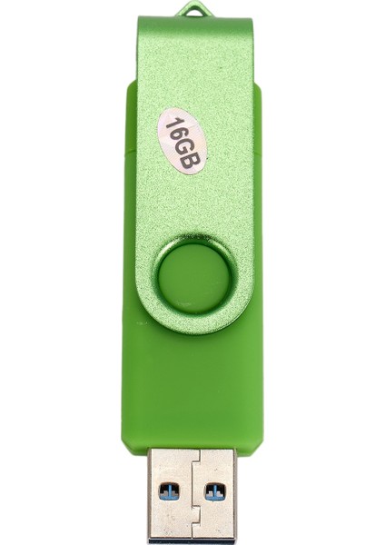16 GB Renkli USB 3.0 Flash Sürücü Otg Pendrive Mikro USB Sopa Harici Depolama Memory Stick Android Için Yeşil (Yurt Dışından)