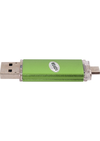 128 GB Renkli Metal Kasa USB 3.0 Flash Sürücü Otg Pendrive Mikro－usb Sopa Harici Depolama Memory Stick Android Yeşil (Yurt Dışından)