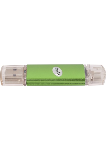 128 GB Renkli Metal Kasa USB 3.0 Flash Sürücü Otg Pendrive Mikro－usb Sopa Harici Depolama Memory Stick Android Yeşil (Yurt Dışından)