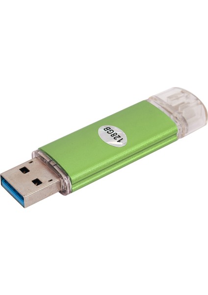 128 GB Renkli Metal Kasa USB 3.0 Flash Sürücü Otg Pendrive Mikro－usb Sopa Harici Depolama Memory Stick Android Yeşil (Yurt Dışından)