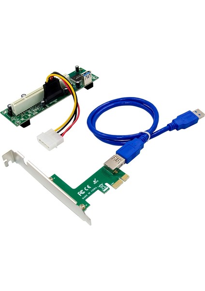 Pcı-Express - Pcı Adaptör Kartı Pcıe - Pci Yuvası Genişletme Kartı, Pc Için 4 Pinli Sata Güç Kablosu Konektörü (Yurt Dışından)