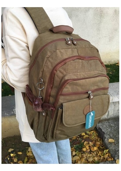 Duomino Fcstore Krinkıl Kumaş Suya Dayanıklı Büyük Boy Gri Klinkır Sırt Çantası/laptop Seyahat Okul Çanta (Yurt Dışından)
