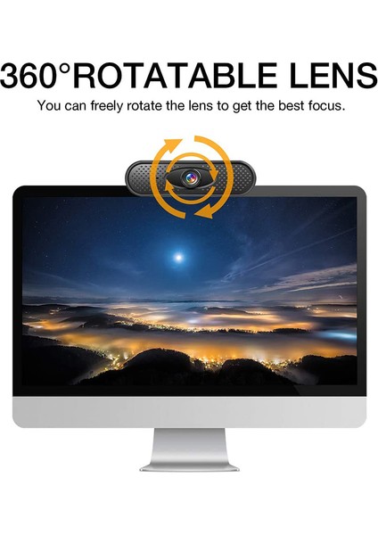 Web Kamerası Hd 1080P USB Kamera Çevrimiçi Toplantılar Için Dahili Mikrofonlu Pc Kamerası Pc, Masaüstü Veya Dizüstü Bilgisayar Için Tak ve Çalıştır (Yurt Dışından) fiyatları