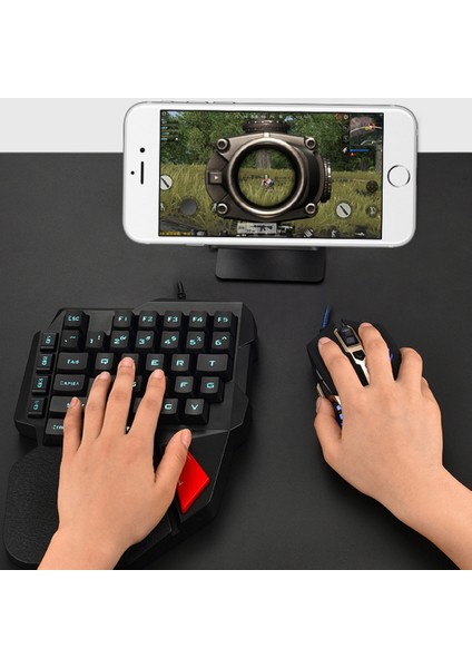 38 Tuşlu Profesyonel Bir/tek El USB Kablolu Arkadan Aydınlatmalı Oyun Klavyeleri Pubg Go Için Esport Oyun Tuş Takımı (Yurt Dışından)