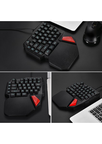 38 Tuşlu Profesyonel Bir/tek El USB Kablolu Arkadan Aydınlatmalı Oyun Klavyeleri Pubg Go Için Esport Oyun Tuş Takımı (Yurt Dışından)