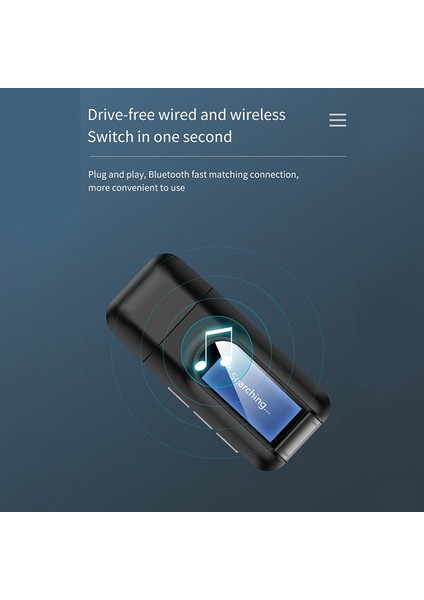 LCD Ekranlı USB Bluetooth Verici Alıcı 3.5mm Aux Stereo 2'si 1 Arada Kablosuz 5.0 Adaptör (Yurt Dışından) indirimleri