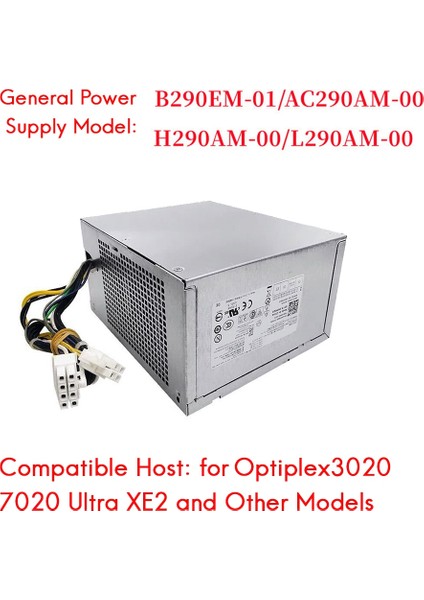 3020 9020MT T1700 T20 Xe2 Masaüstü Kasa L290AM-00 8p+4p Güç Kaynağı Için 290W Psu Kasa Güç Kaynağı (Yurt Dışından) fiyatları