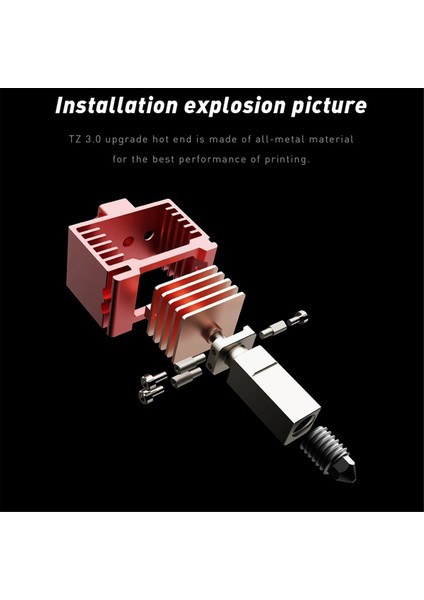 V3.0 Hotend + P1P Hotend Memesi Için Isıtma Çubuğu Termistör Kiti Baskı Kafası Için Sertleştirilmiş Çelik Meme (Yurt Dışından)