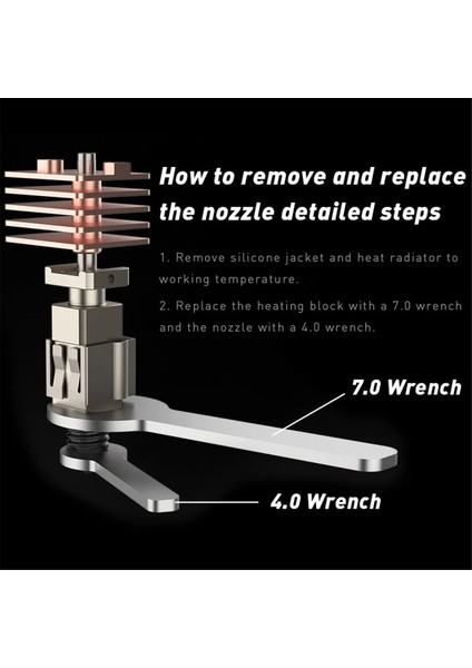 V3.0 Hotend + P1P Hotend Memesi Için Isıtma Çubuğu Termistör Kiti Baskı Kafası Için Sertleştirilmiş Çelik Meme (Yurt Dışından)