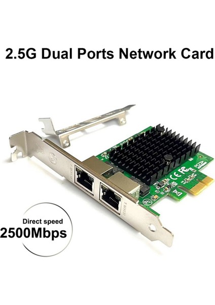 2 Port 2.5g Pcıe Ağ Kartı 2.5 Gigabit Ethernet Adaptörü RTL8125BG Çip Pcı-E Ethernet Lan Adaptörü Masaüstü Pc Için (Yurt Dışından)