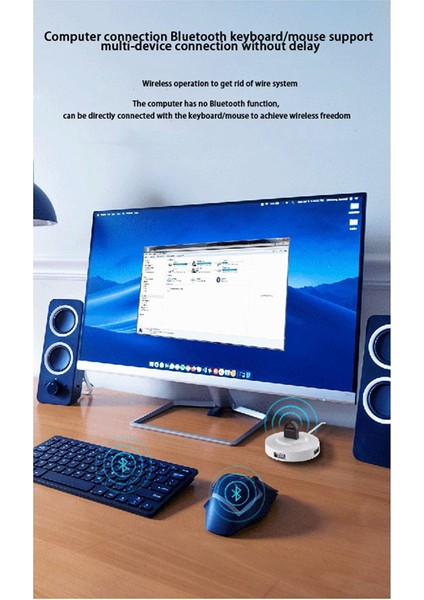 USB Bluetooth 5.3 Adaptörü USB Masaüstü Bilgisayar Bluetooth Alıcısı Klavye Fare Bluetooth Verici (Yurt Dışından)