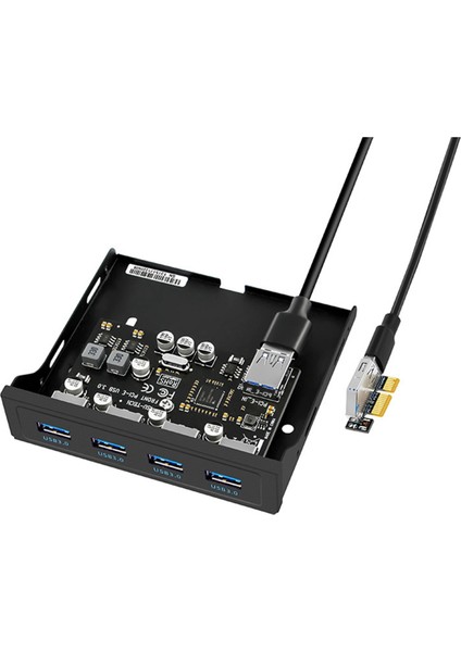 Pcı-E - USB 3.0 Pc Ön Panel USB Genişletme Kartı Pcıe USB Adaptörü 3.5 Inç Disket Ön Panel Braketi Pcı-E X1 Yükseltici (Yurt Dışından)