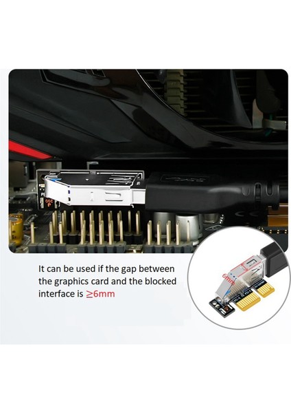 Pcı-E - USB 3.0 Pc Ön Panel USB Genişletme Kartı Pcıe USB Adaptörü 3.5 Inç Disket Ön Panel Braketi Pcı-E X1 Yükseltici (Yurt Dışından)