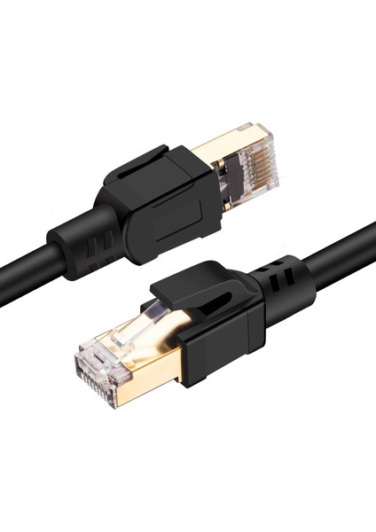Cat8 Ethernet Kablosu 40 Gbps 26AWG Uyumlu Cat 6e Yönlendirici Anahtarı Yazıcı Için Altın Kaplama RJ45 Konnektörlü, 16.6ft/5 M (Yurt Dışından) fiyatları