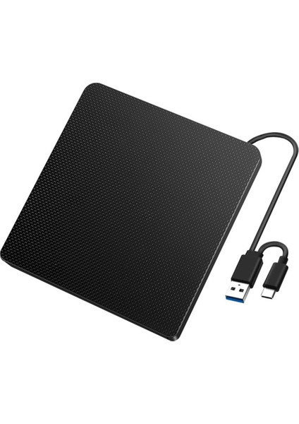 USB Taşınabilir DVD Sürücüsü Usb3.0+Tip-C Masaüstü Dizüstü Bilgisayarlar Için Ince Harici Dvd/cd/vcd Optik Sürücü Yazıcısı (Yurt Dışından)