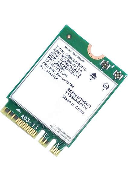 AX210 Wifi Kartı AX210NGW Ağ Kartı Çift Bant 2.4ghz/5g Wı-Fı 6e M.2 Ngff 802.11AX Bluetooth 5.2 Kablosuz Adaptör (Yurt Dışından)