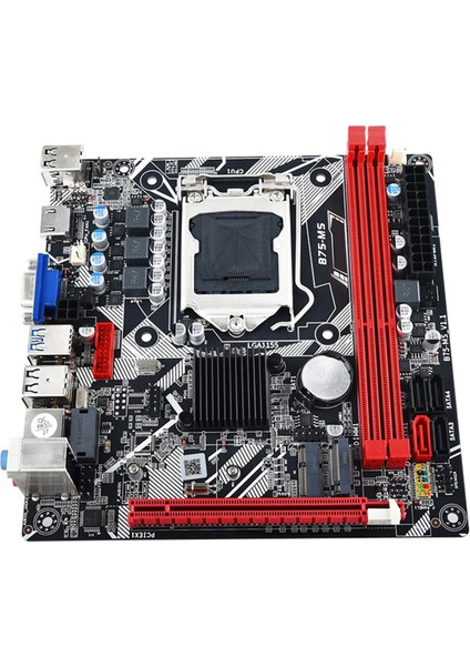 B75 Ms Masaüstü Anakart Lga 1155 2xddr3 Yuvaları Ev Ofis Için 16G'YE Kadar Pcı-E 16X B75 Anakart (Yurt Dışından)