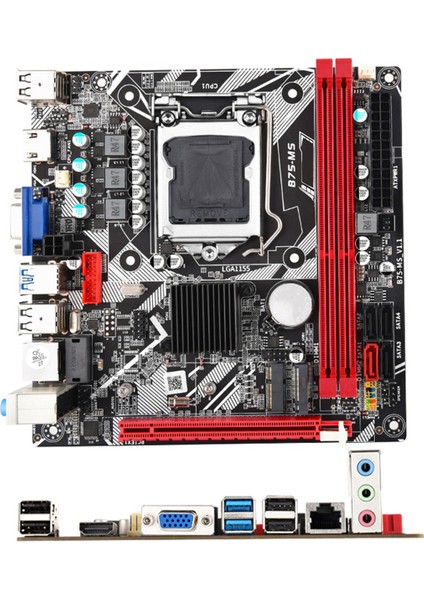 B75 Ms Masaüstü Anakart Lga 1155 2xddr3 Yuvaları Ev Ofis Için 16G'YE Kadar Pcı-E 16X B75 Anakart (Yurt Dışından)