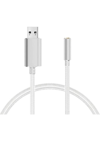 Usb'den 3,5 Mm'ye Ses Kablosu Sürücüsü Ücretsiz Harici Ses Kartı Harici Kulaklık Hoparlör Mikrofon Dönüşüm Kablosu (Yurt Dışından)