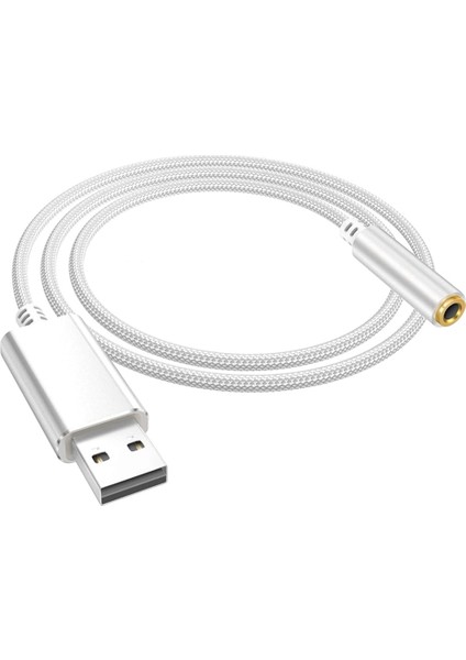 Usb'den 3,5 Mm'ye Ses Kablosu Sürücüsü Ücretsiz Harici Ses Kartı Harici Kulaklık Hoparlör Mikrofon Dönüşüm Kablosu (Yurt Dışından)