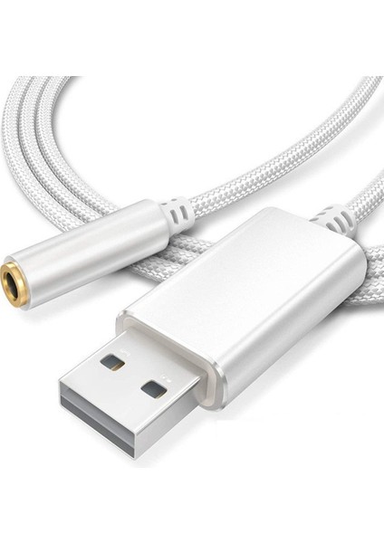 Usb'den 3,5 Mm'ye Ses Kablosu Sürücüsü Ücretsiz Harici Ses Kartı Harici Kulaklık Hoparlör Mikrofon Dönüşüm Kablosu (Yurt Dışından)