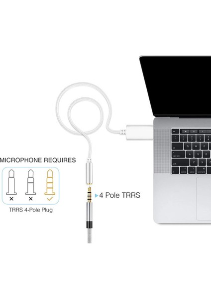 Usb'den 3,5 Mm'ye Ses Kablosu Sürücüsü Ücretsiz Harici Ses Kartı Harici Kulaklık Hoparlör Mikrofon Dönüşüm Kablosu (Yurt Dışından)