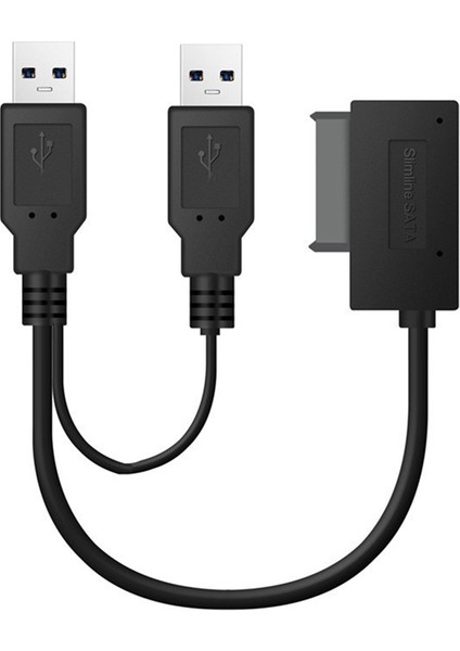Usb2.0 Ila 6 + 7 13PIN Ince Ince Sata Kablosu, Harici USB 2.0 Güç Kaynağı ile Dizüstü Bilgisayar Cd-Rom Dvd-Rom Odd Adaptörü (Yurt Dışından) fiyatları