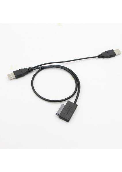 Usb2.0 Ila 6 + 7 13PIN Ince Ince Sata Kablosu, Harici USB 2.0 Güç Kaynağı ile Dizüstü Bilgisayar Cd-Rom Dvd-Rom Odd Adaptörü (Yurt Dışından) fırsatları