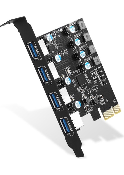 Yeni USB Tip A Genişletme Kartı 4 Bağlantı Noktalı Adaptör Kartı Yüksek Hızlı Masaüstü Bilgisayar 4 Bağlantı Noktalı Arka Ön (Yurt Dışından)