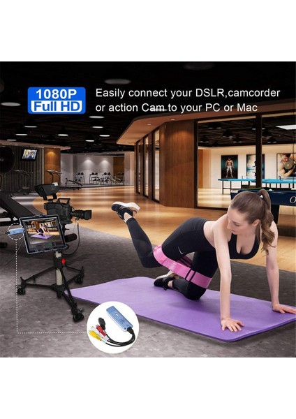 USB 2.0 Video Yakalama Kartı Vcr Tv'den Pc'ye DVD Dönüştürücü Windows 7 8 10 (Yurt Dışından) modelleri