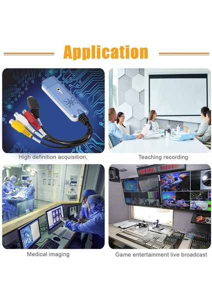 USB 2.0 Video Yakalama Kartı Vcr Tv'den Pc'ye DVD Dönüştürücü Windows 7 8 10 (Yurt Dışından) fırsatları