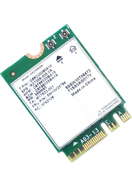 AX210 Wifi Kartı AX210NGW Ağ Kartı Çift Bant 2.4ghz/5g Wı-Fı 6e M.2 Ngff 802.11AX Bluetooth 5.2 Kablosuz Adaptör (Yurt Dışından)